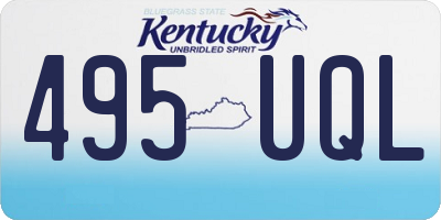 KY license plate 495UQL