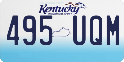 KY license plate 495UQM