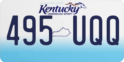 KY license plate 495UQQ