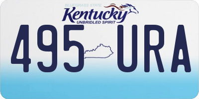 KY license plate 495URA