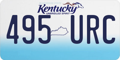 KY license plate 495URC