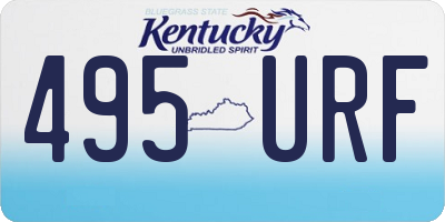 KY license plate 495URF