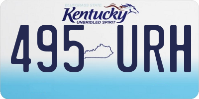 KY license plate 495URH