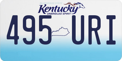 KY license plate 495URI