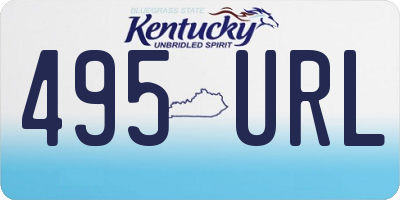 KY license plate 495URL
