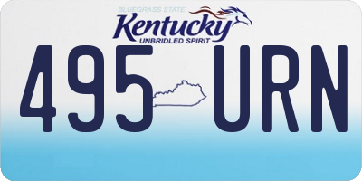 KY license plate 495URN