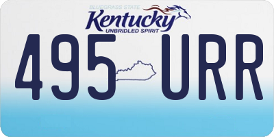 KY license plate 495URR
