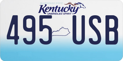 KY license plate 495USB