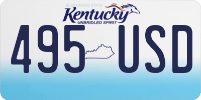 KY license plate 495USD