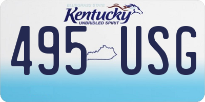 KY license plate 495USG
