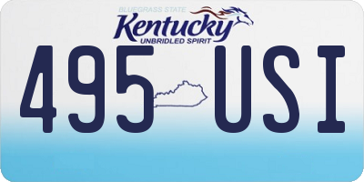 KY license plate 495USI