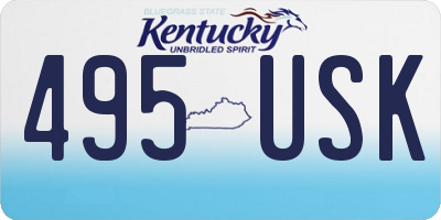 KY license plate 495USK