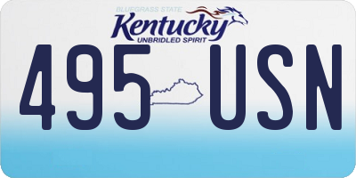 KY license plate 495USN