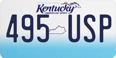 KY license plate 495USP