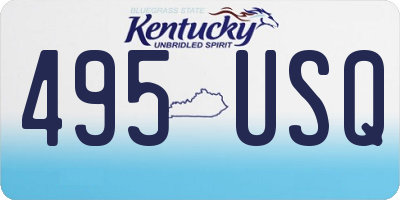 KY license plate 495USQ