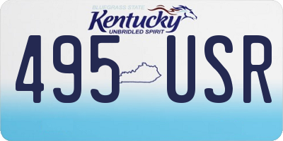 KY license plate 495USR