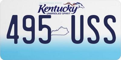 KY license plate 495USS
