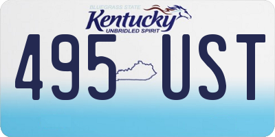 KY license plate 495UST