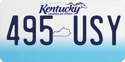 KY license plate 495USY