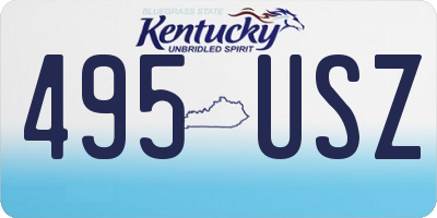 KY license plate 495USZ