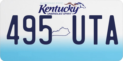 KY license plate 495UTA