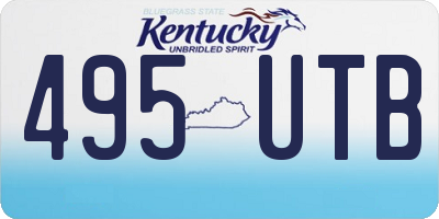 KY license plate 495UTB