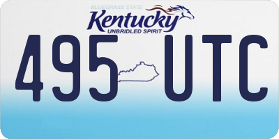 KY license plate 495UTC