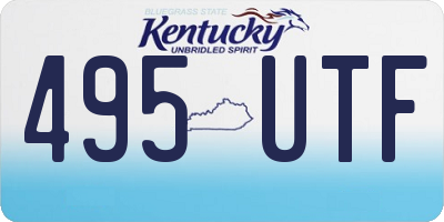 KY license plate 495UTF