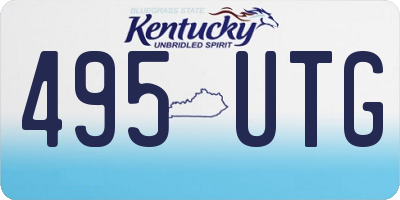 KY license plate 495UTG