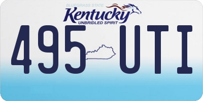 KY license plate 495UTI