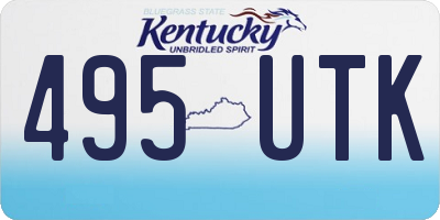 KY license plate 495UTK