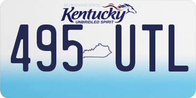 KY license plate 495UTL