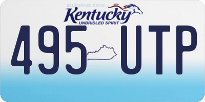 KY license plate 495UTP