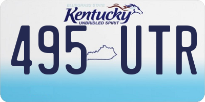 KY license plate 495UTR