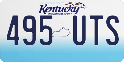 KY license plate 495UTS