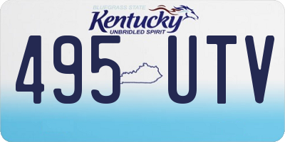 KY license plate 495UTV