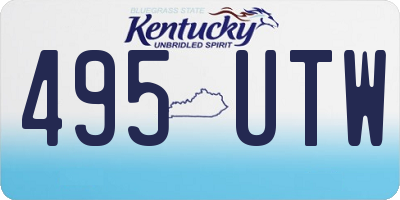 KY license plate 495UTW