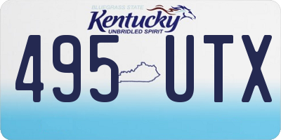 KY license plate 495UTX