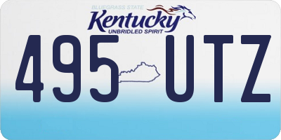 KY license plate 495UTZ