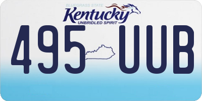 KY license plate 495UUB
