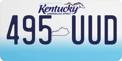 KY license plate 495UUD