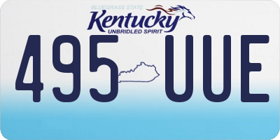 KY license plate 495UUE