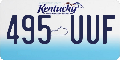 KY license plate 495UUF