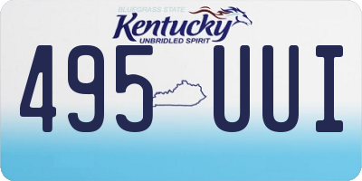 KY license plate 495UUI