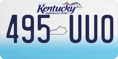 KY license plate 495UUO