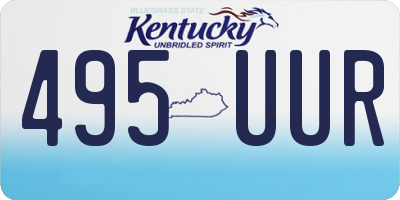 KY license plate 495UUR