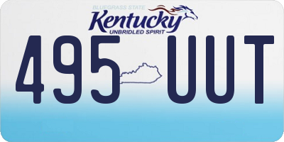 KY license plate 495UUT