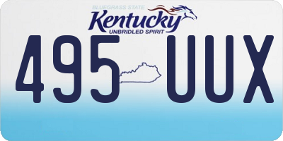 KY license plate 495UUX