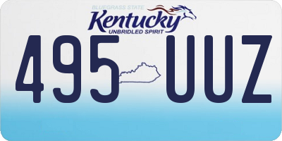KY license plate 495UUZ
