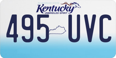 KY license plate 495UVC